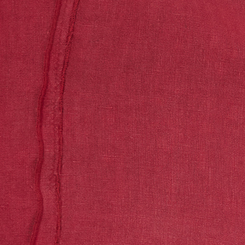 Stonewashed Overlock Edge Table Runner, Red