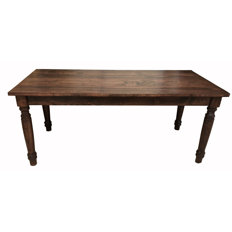 Table de salle à manger en bois massif Bhagchandani, H 30 po x l 34 po x P 60 po