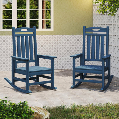 HDPE Patio Rocking Chair Set of 2