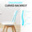 Fashank 19''W Modern Upholstered Transparent Dining Chairs with Solid Wood and Leather Cushions Seat -1856239439
