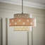 Star 19cm H Linen Drum Pendant Shade ( Spider )-43054667