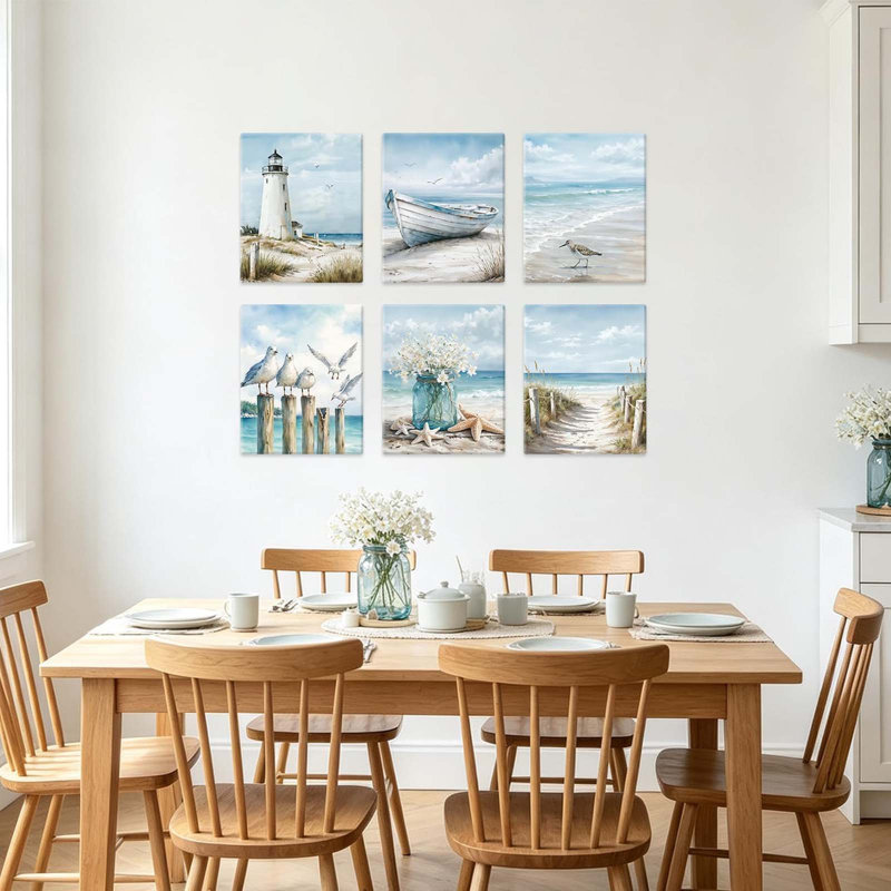 6 Piece Wrapped Canvas Wall Art