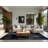 Soft Plush Eslinger Halloween Modern & Contemporary Abstract Area Rug in Gray – Navy Binding-1050901156