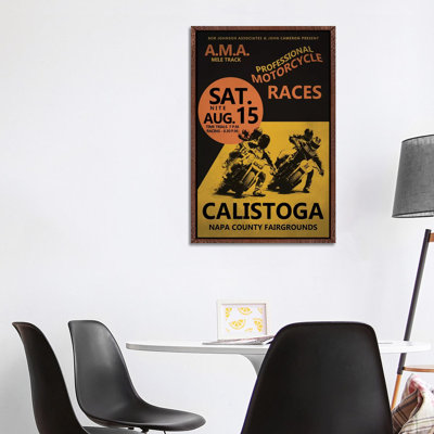 Calistoga Motorcycle Races by Mark Rogan - Print on Canvas