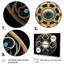 Ancienne Atlantis Mandala en or et turquoise II - ensemble d'impressions sur toile Boho Mandala-93337614