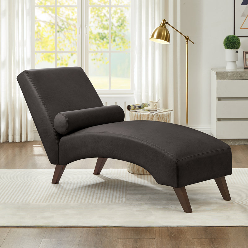 Méridiennes d'intérieur Lb, pieds en cuir et cuir Tech, chaise longue moderne