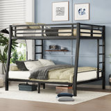 Metal Bunk Bed For Teens And Adults,Space-Saving/Noise Reduced/No Box Spring Needed,Black
