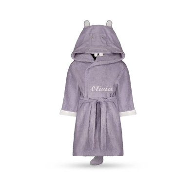 Peignoir de cheville avec capuche pour enfants