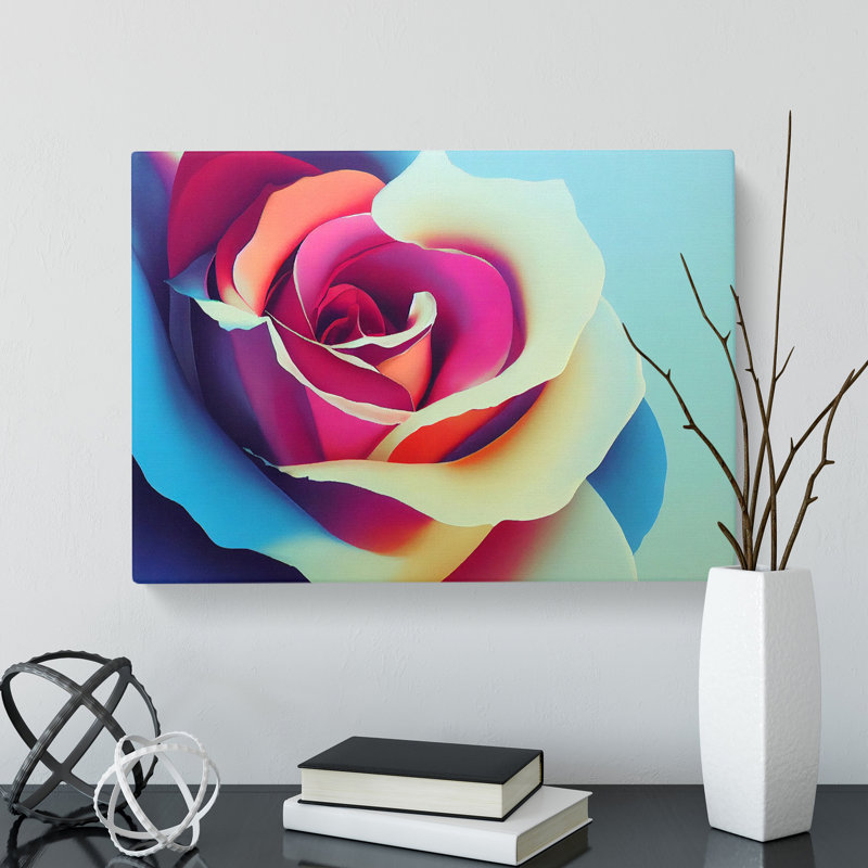 Rose Flower Vol.1 - Wrapped Canvas Print, 50cm H x 76cm W x 3cm D