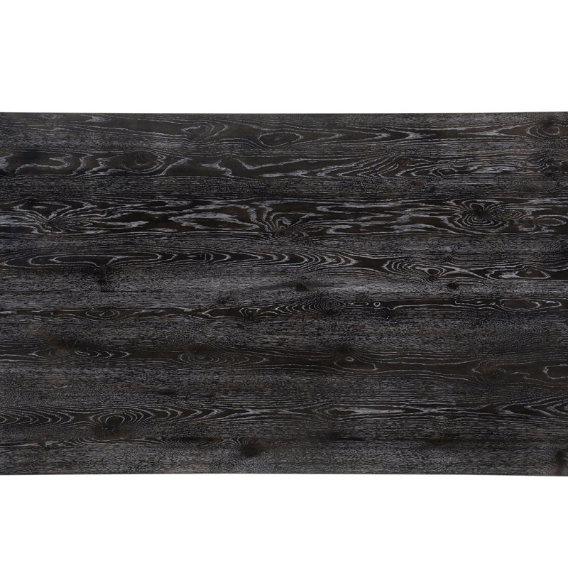 Diyon Solid Wood Dining Table, Gray, 31.09"H x 84.09"L x 42.09"W