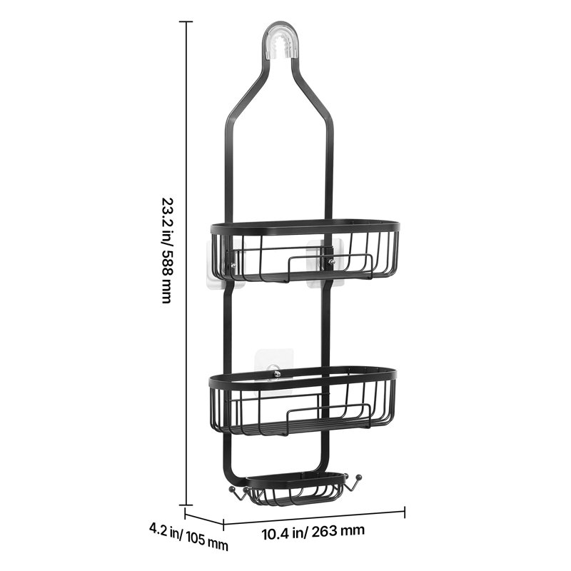 Support de rangement pour douche à 3 niveaux