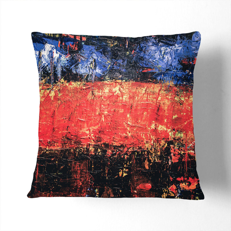 Abstract Square Throw Cushion, Stone, 55 x 55 cm