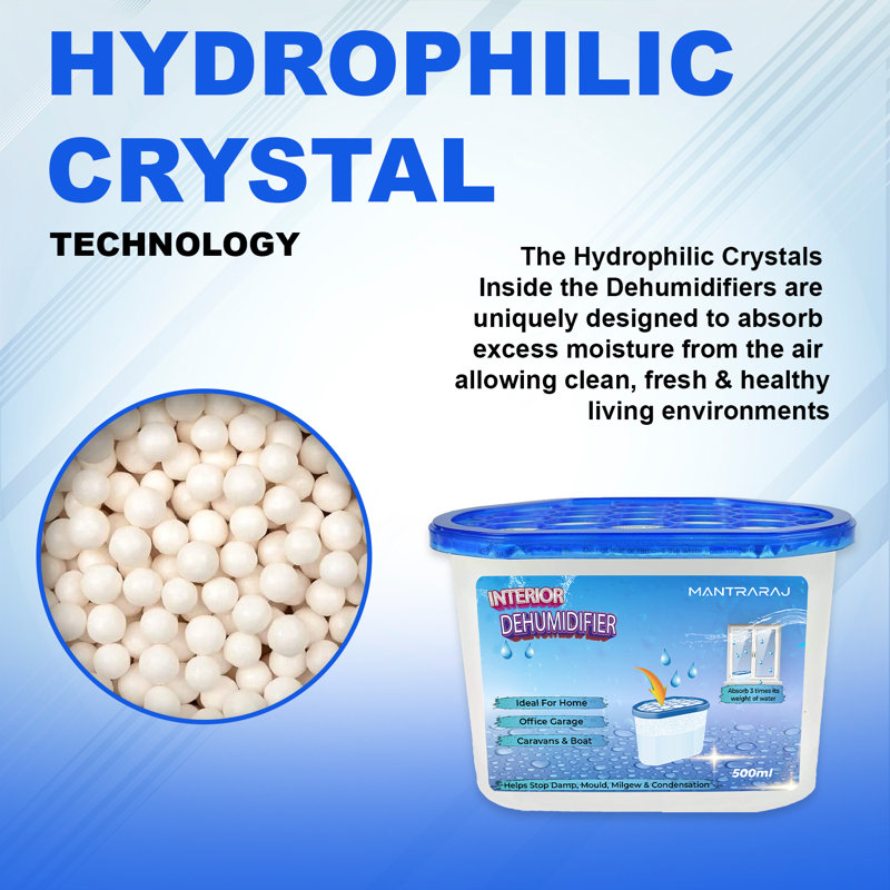 MantraRaj 500ml Interior Dehumidifiers Disposable Helps Stop Damp, Mildew, Mould Condensation x 18