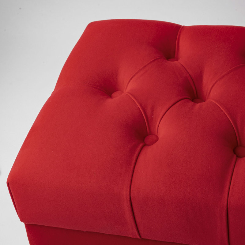 Velvet Upholstered Storage Bench, 47 cm H x 120 cm W x 30 cm D