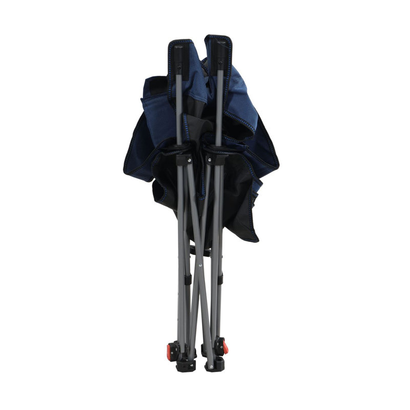 Outdoor Camping Chairs Folding/Portable/Adjustable Reclining Chair(Three-Level Adjustment), Side Pockets & Cup Holder,Carry Bag,Dark Blue