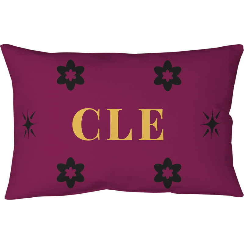 Oreiller Cleveland Basketball, Rouge, or, noir, basketball de Cleveland, couleurs, 27 pouces x 39 pouces
