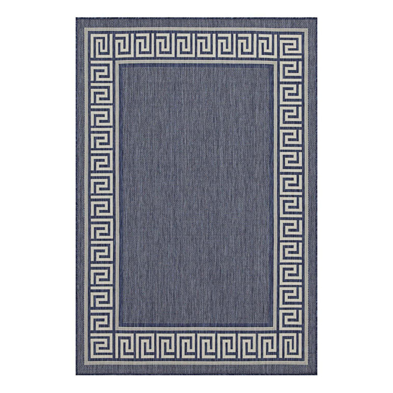 Timeless Border Design Indoor/Outdoor Area Rug, Rectangle 5'3" x 7'3"