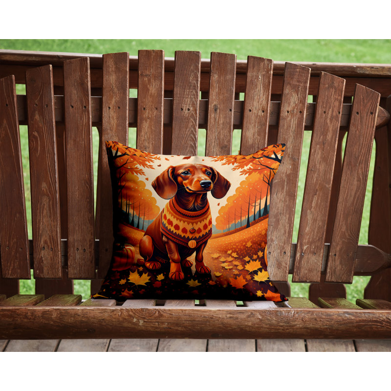 Coussin décoratif Dachshund, 14 po x 14 po