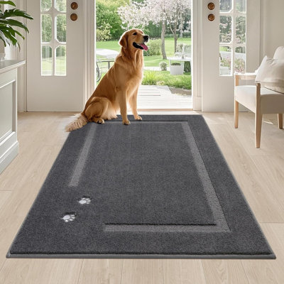 «Tapis de porte pour chien - Tapis absorbant, antidérapant et lavable pour les entrées et les pattes boueuses»