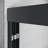 56 - 60 In. W X 57 H Double Bathtub Door, Matte Black Semi , Clear Tempered Glass, Stainless Steel Handles H, Black,