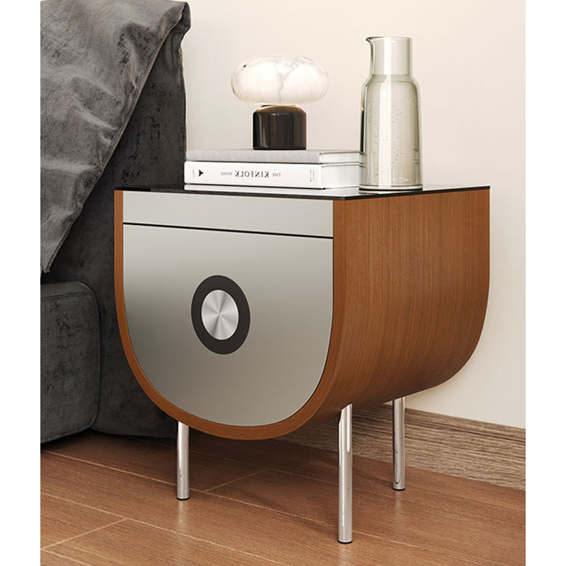 Vintage style movable multifunctional bedside table