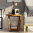 Cabrero Farmhouse Rustic Round End Table with Shelf-1613687830-1613687829
