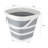Simplify 10L Collapsible Square Bucket in White/Grey
