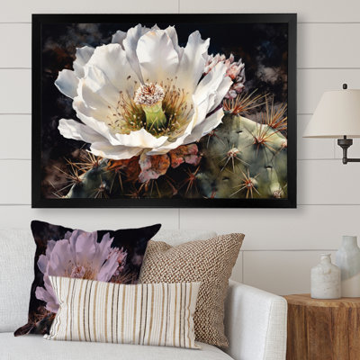 Rozbeh " White Green Cactus Flower II "