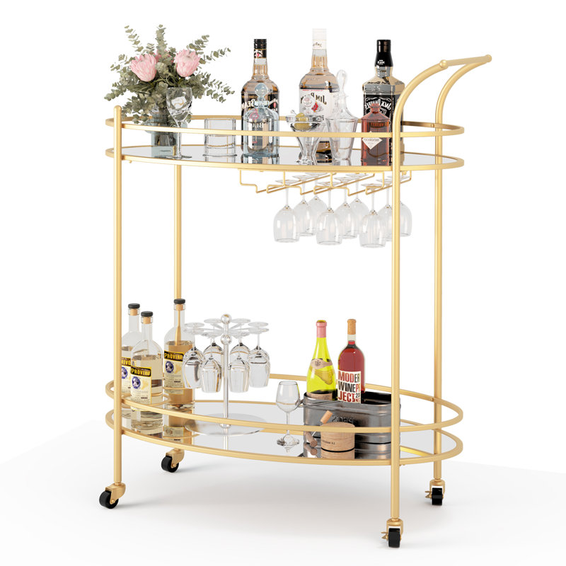 Westborough Metal Bar Cart, Gold