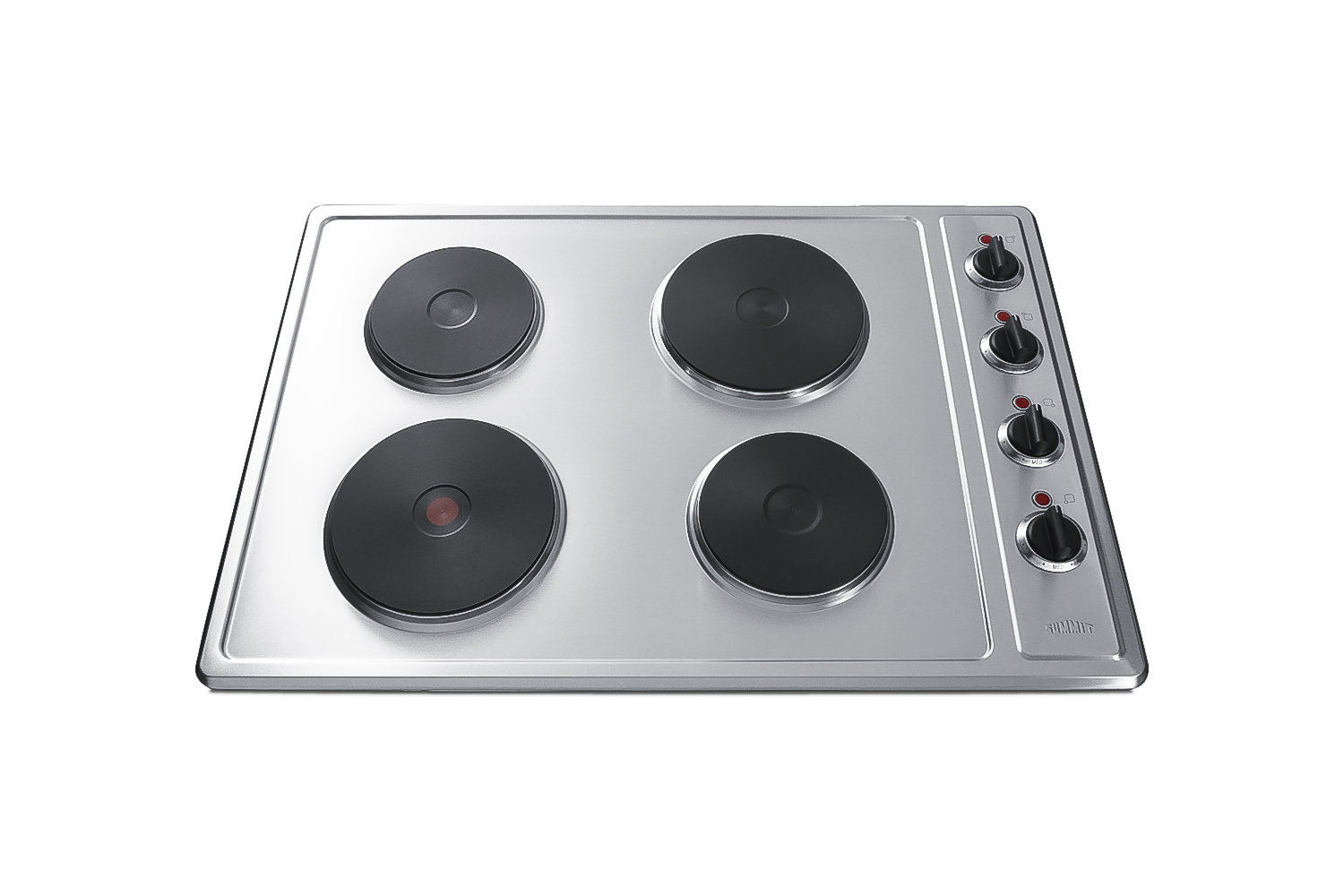 Summit Appliance 30-in 4 Elements Coil Stainless Steel Electric Cooktop in  the Electric Cooktops department at