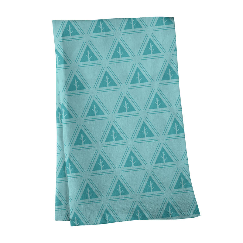 Theo Nath Tea Towel Kitchen Towel, Teal Green/Green, Poly Twill
