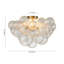 Plafonnier semi-encastré 3 lumières en verre nervuré à intensité variable-1862952079