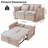 Salom 53.5'' Convertible Sofa Bed 3-in-1 Reclining Sleeper With Ajustable Armrests-1931696024