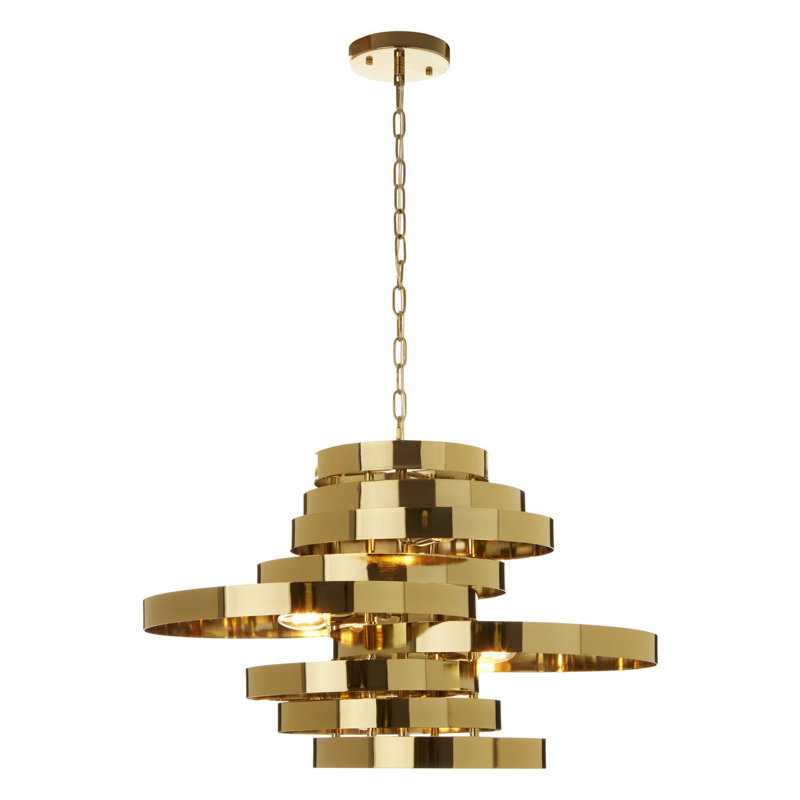 Ranchester 5 - Light Gold Geometric Pendant