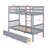 Wood Bunk Bed With 2 Drawers, With Ladder And Safety Guardrails, Convertible Into 2 Beds-314009048