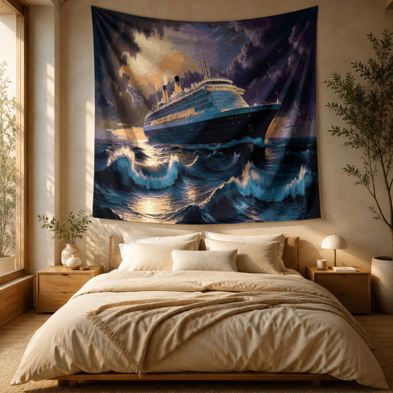 Tapisserie murale Nautical, 88 po x 104 po