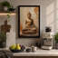 Seated Buddha in Stone Japandi - Wrapped Canvas-612966612-612966626