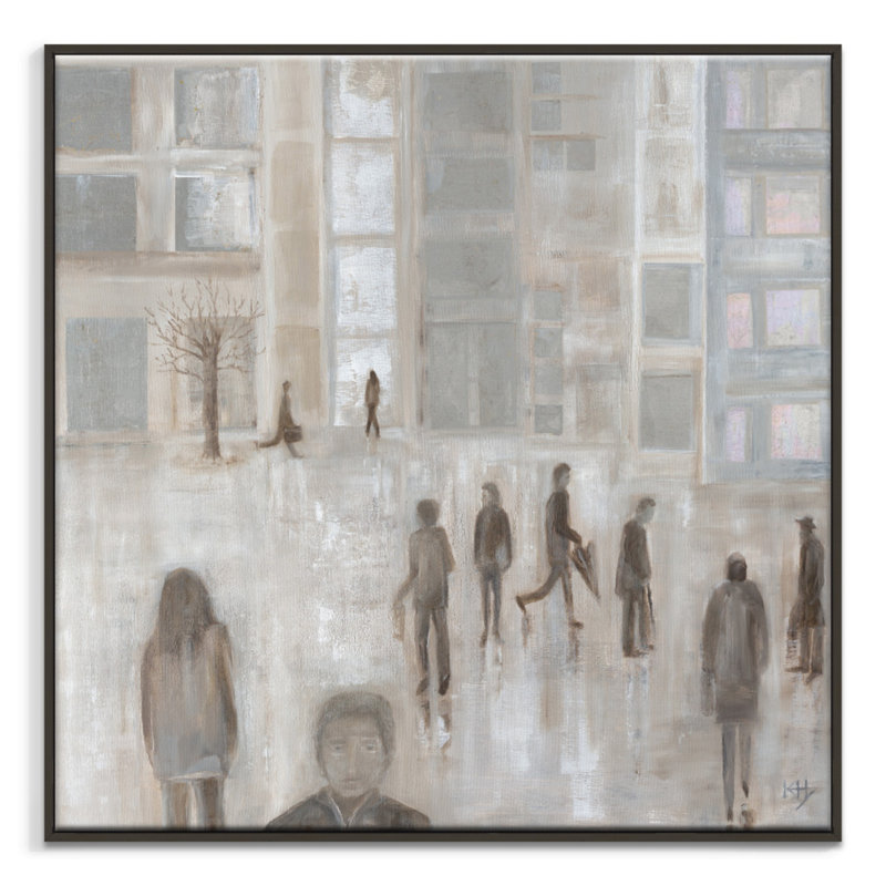 Only Connect by Karen Hopkins - Print on Canvas, Black, 102 cm H x 102 cm W x 3.81 cm D