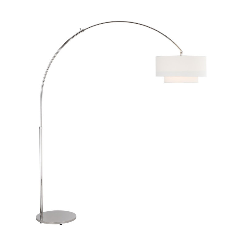 Sawyer Arched Floor Lamp, Polished Nickel