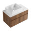 Meuble-lavabo mural moderne en bois avec rangement 32 po Modern