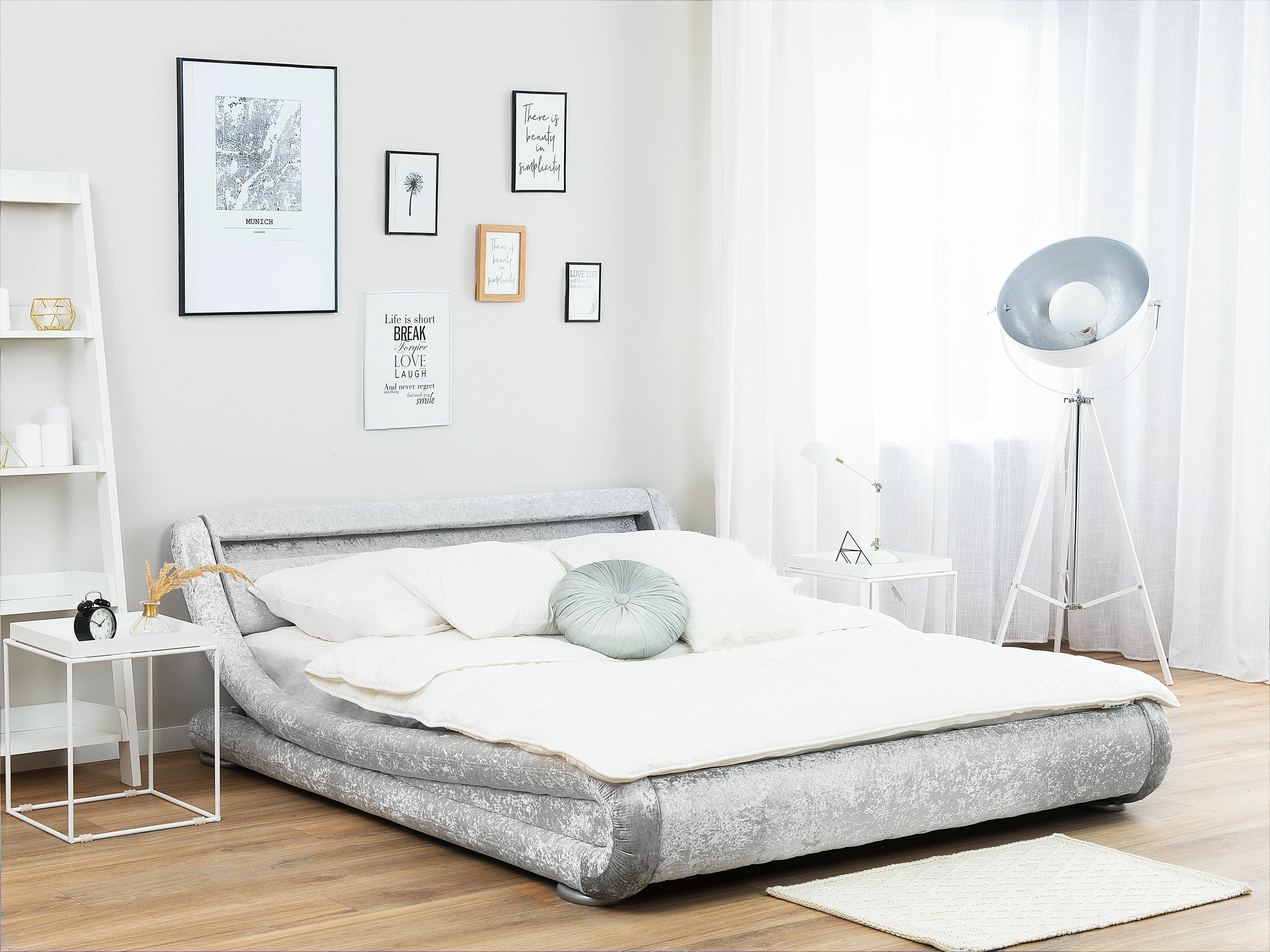 Low profile deals velvet bed