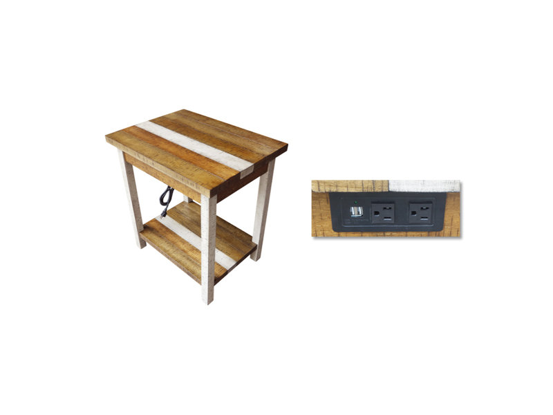 End Table, Rustic Brown