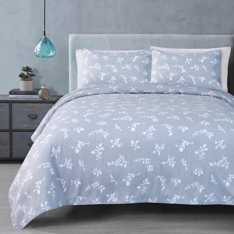 Ensemble de draps 100% flanelle de coton Colyt Floral, Simple