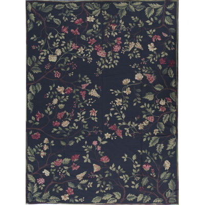 Hand-Knotted High-Quality Black Area Rug