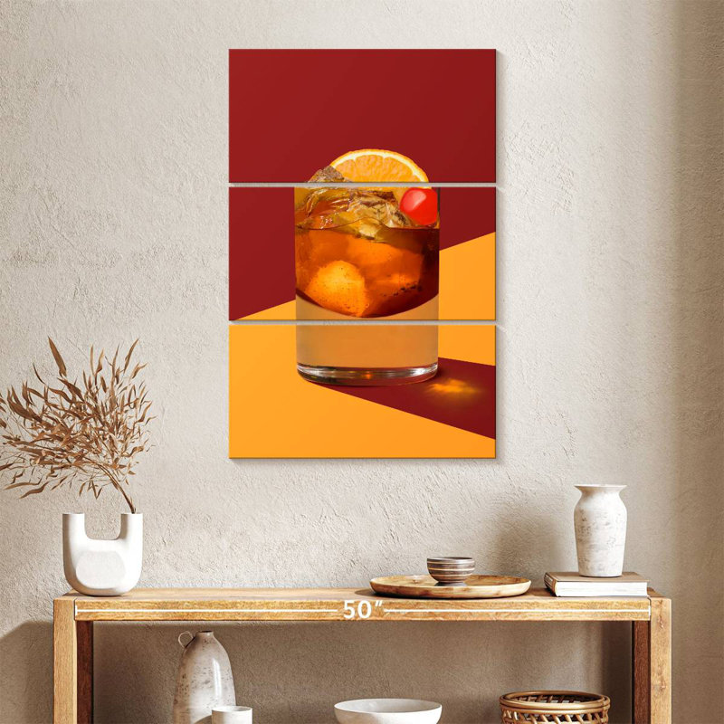Yarlin Old Fashioned Bar Cocktail, H 38 po x l 24 po