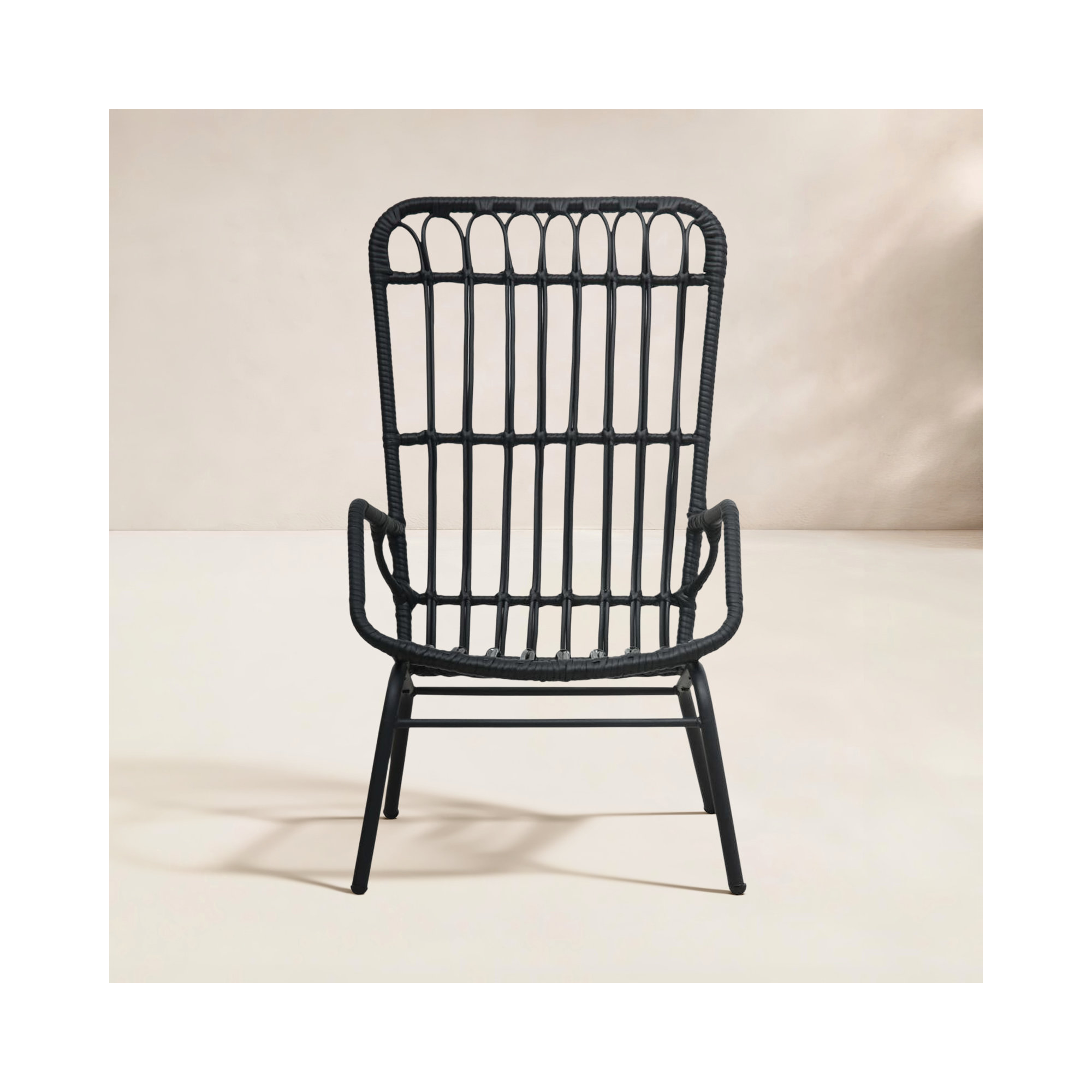 Yaretzi Patio Chair, Black