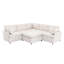 Canapé modulaire rembourré avec revêtement amovible. Canapé 6 places en U pour appartement. Spacieux. Fabrication en contreplaqué de bois massif. Revêtement en tissu. Coussins en coton Pp. 18,9 po de hauteur. Beige L 100,4 po x