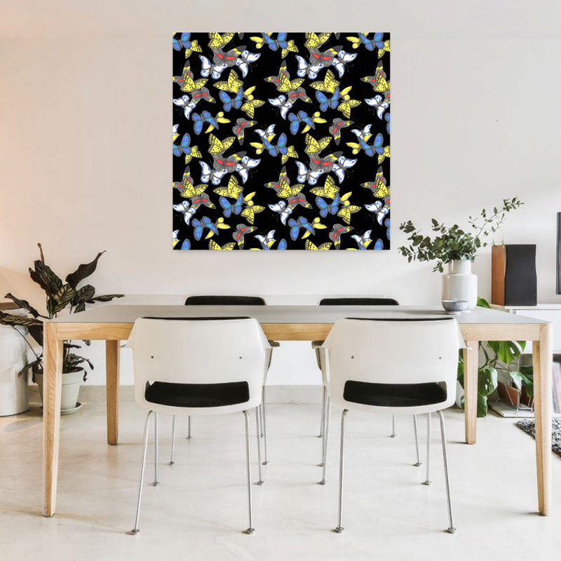 Art contemporain papillon contemporain, H 36 po x l 36 po