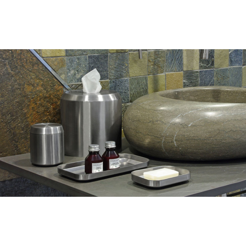 Housse pour boîte de tissu Geneva, Acier inoxydable brossé