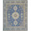 Blue Hand-Knotted Wool Circular Emblem Medallions Geometric Modern Contemporary Carpet Rug-504379260